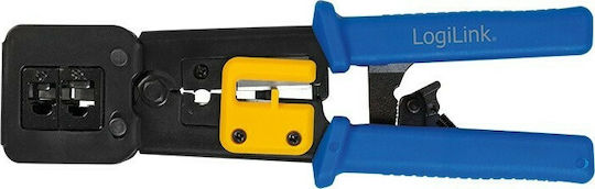 LogiLink Ethernet Internet Cable Crimping Plier RJ12, RJ11, RJ45 with Cable Cutter (Length 220mm) WZ0037