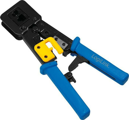 LogiLink Ethernet Internet Cable Crimping Plier RJ12, RJ11, RJ45 with Cable Cutter (Length 220mm) WZ0037