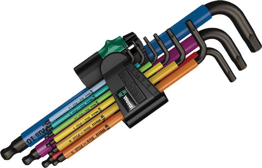 Wera Σετ 9 Κλειδιά Allen σε Σχήμα L SPKL/9 SM N