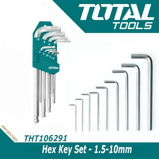Total Set 9 Allen Wrenches L
