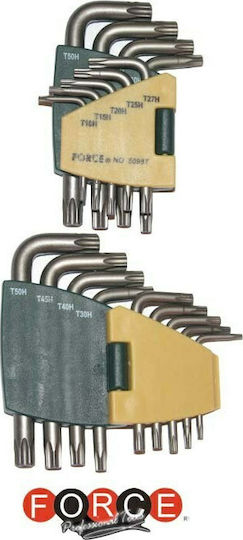 Force T-Shaped Torx Wrench T10 9pcs