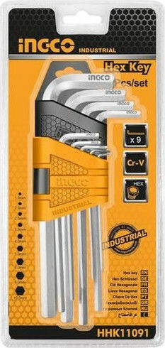 Ingco Set 9 Allen Wrenches L