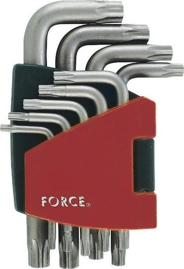 Force Set chei Torx cu 9 bucăți în formă L
