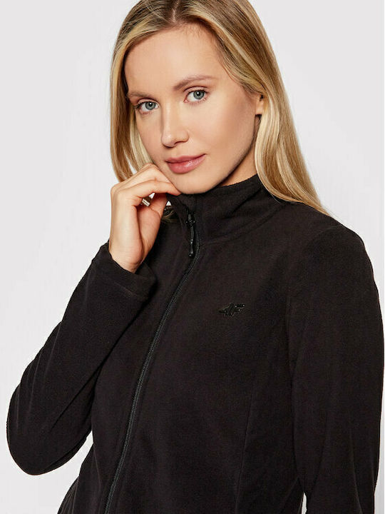 Fleece Damen Jacke in Schwarz Farbe