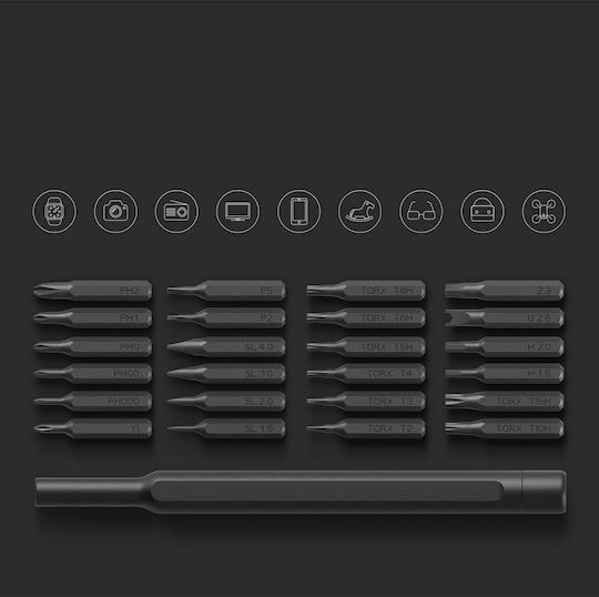Xiaomi Κατσαβίδι με 24 Μαγνητικές Εναλλασσόμενες Μύτες
