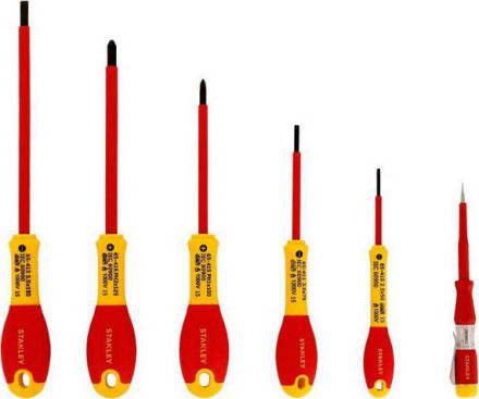 Stanley Σετ 6 Κατσαβίδια Ηλεκτρολόγου VDE 1000V Fatmax