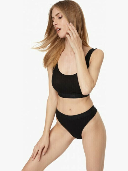 Women's Sports Bra without Padding Black