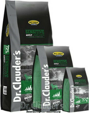 Dr.Clauder's Best Choice Sensitive Adult 4kg Dry Food Grain-Free for Adult Dogs with Rice and Lamb