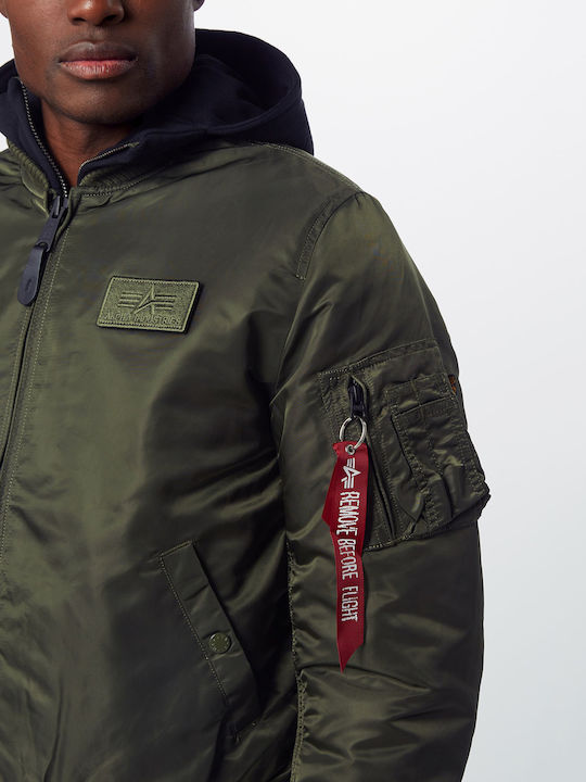 MA-1 D-Tec Χειμωνιάτικο Μπουφάν Bomber Black Olive
