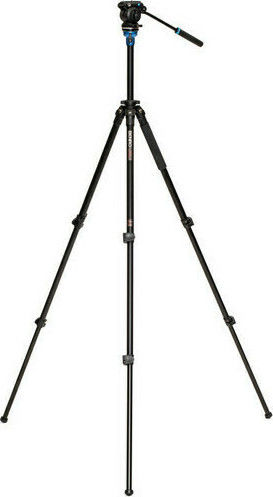 Benro Aluminum Tripod with S2 PRO 60mm Flat Base Video Head Video Tripod