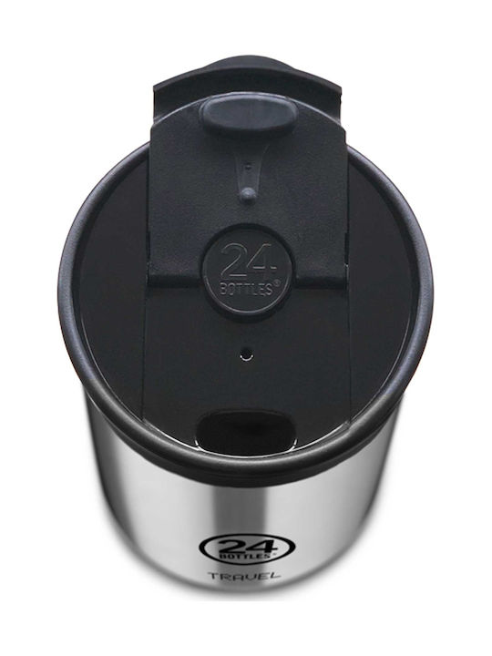 24Bottles Travel Tumbler Δοχείο Φαγητού Inox Θερμός Μαύρο 350ml