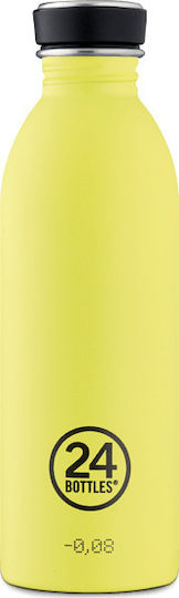 24Bottles Clima Stainless Steel Thermos Bottle BPA Free 500ml Yellow