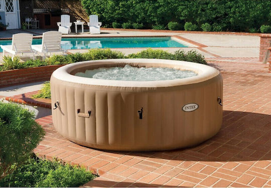 Intex Pure Spa Bubble Massage Στρογγυλή Πισίνα PVC 795lt Φουσκωτή με Υδρομασάζ