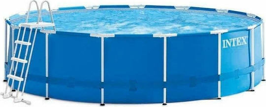 Intex Runde Schwimmbecken PVC 16805lt mit Metallic-Rahmen 457x122cm Blau