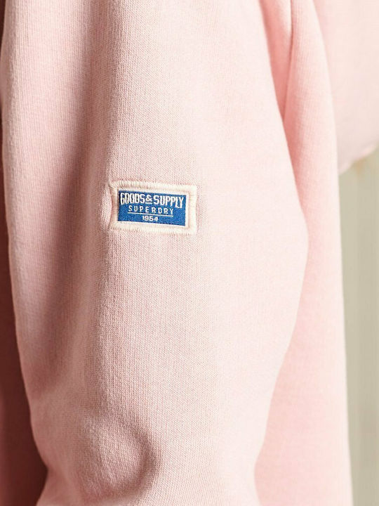 Vintage Logo Ac Lang Damen Sweatshirt Kapuzen Rosa