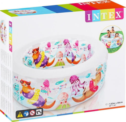 Intex Παιδική Στρογγυλή Πισίνα 360lt Φουσκωτή 152x56εκ.