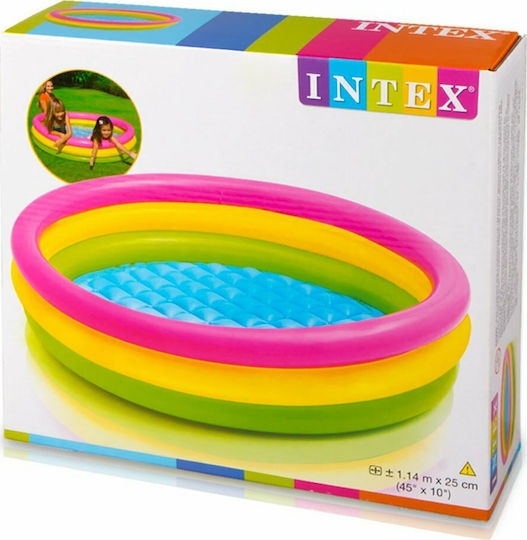 Intex Sunset Glow Children's Round Swimming Pool PVC 131lt Inflatable