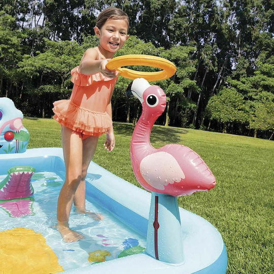Intex Jungle Adventure Play Center Children's Swimming Pool 57l Inflatable 257x216x71cm Light Blue