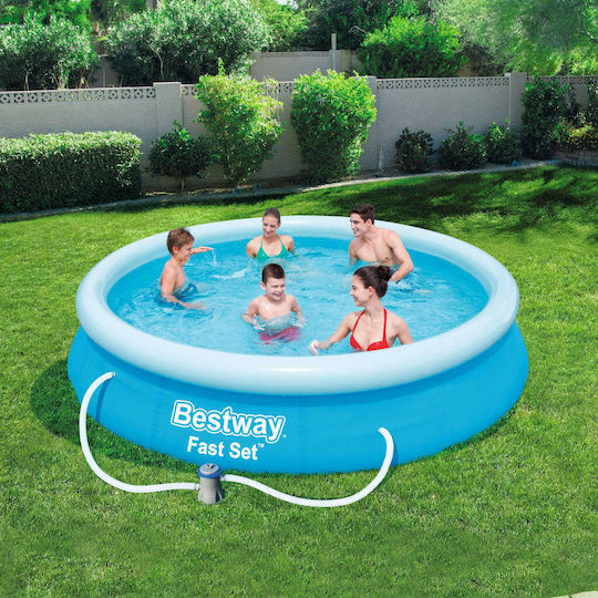Bestway Round Swimming Pool 5377L Inflatable 366x76cm Light Blue