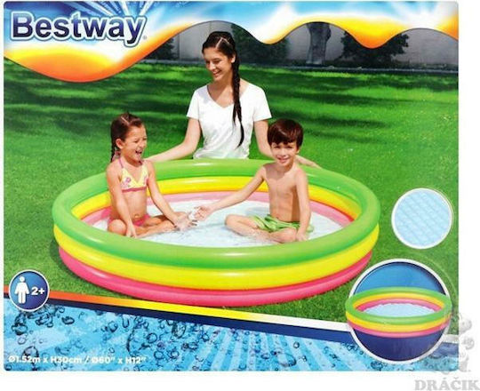 Bestway Παιδική Στρογγυλή Πισίνα PVC 211lt Φουσκωτή 152x30εκ.