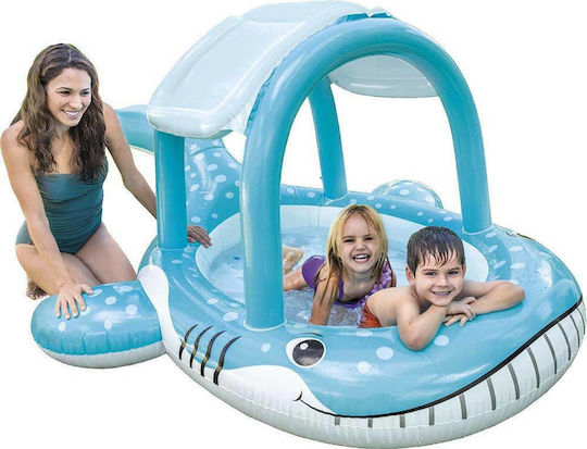 Intex Whale Παιδική Οβάλ Πισίνα 120lt Φουσκωτή 211x185x109εκ.