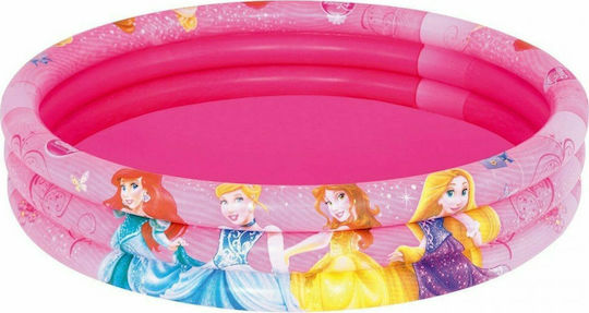 Bestway Children's Round Swimming Pool 140L Inflatable 122x25cm Princess Pink