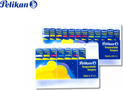 Pelikan Tempera Tempera Paints Multicolour in Tube 12ml 12pcs