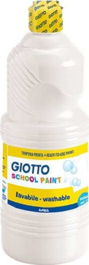 Giotto School Paint Tempera Colour Paint Bottle 1000ml White