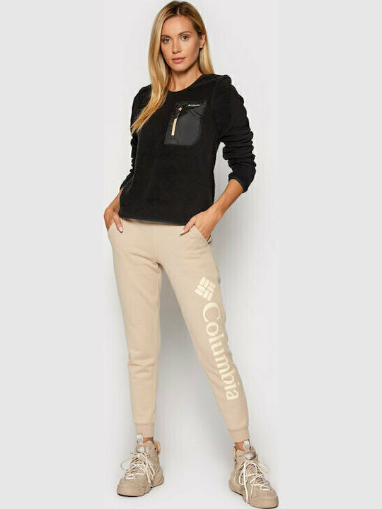 West Bend Winter Women's Fleece Blouse Long Sleeve Black