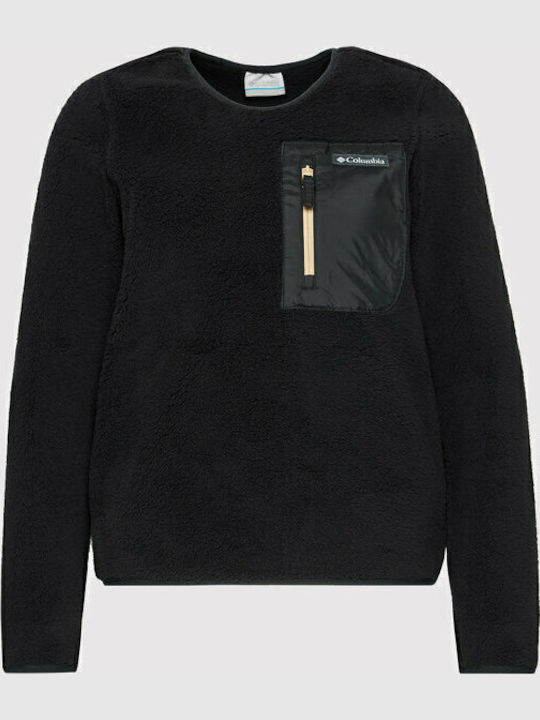 West Bend Winter Women's Fleece Blouse Long Sleeve Black