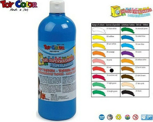 Toy Color Ready Τέμπερα Ζωγραφικής Κόκκινη σε Μπουκάλι 1000ml