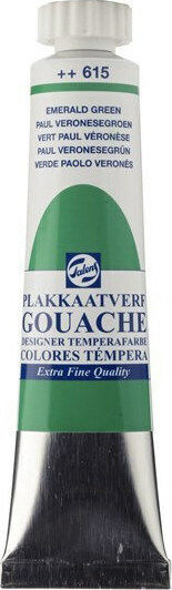 Royal Talens Extra Fine Tempera Paints Emerald Green 615 in Tube 20ml 1pcs