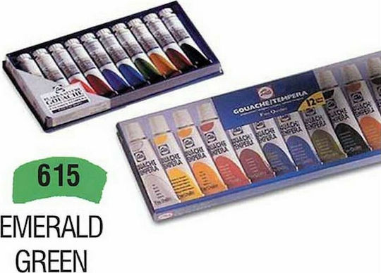 Royal Talens Extra Fine Tempera Paints Emerald Green 615 in Tube 20ml 1pcs