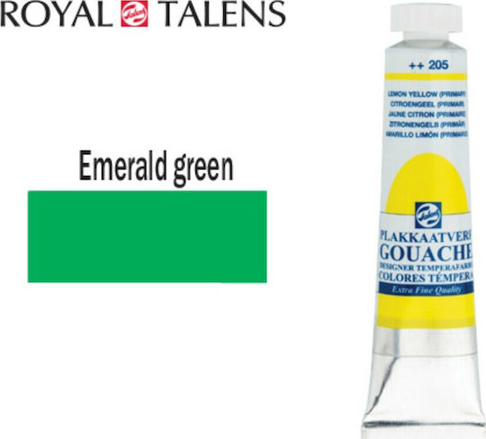 Royal Talens Extra Fine Tempera Paints Emerald Green 615 in Tube 20ml 1pcs