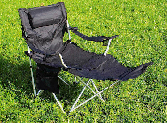 Relags Camping Travelchair Luxus Lounger-Armchair Beach Aluminium Black