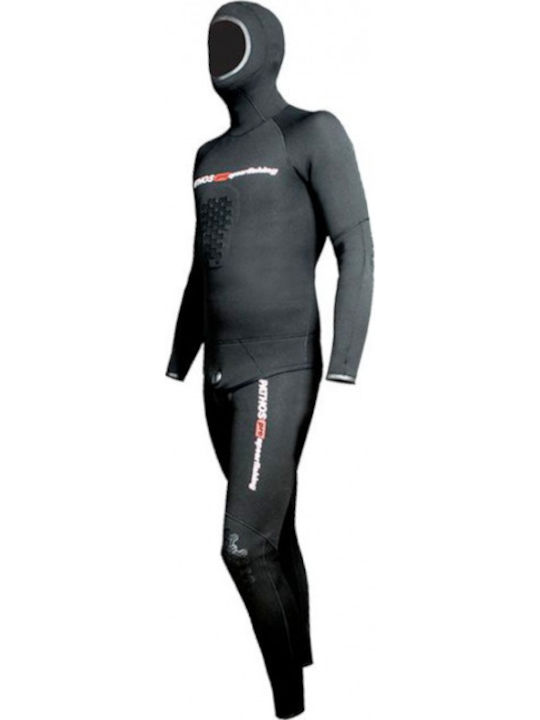 Pathos Onyx Divisible Wetsuit Shaved with Chest Pad for Speargun Black 3mm