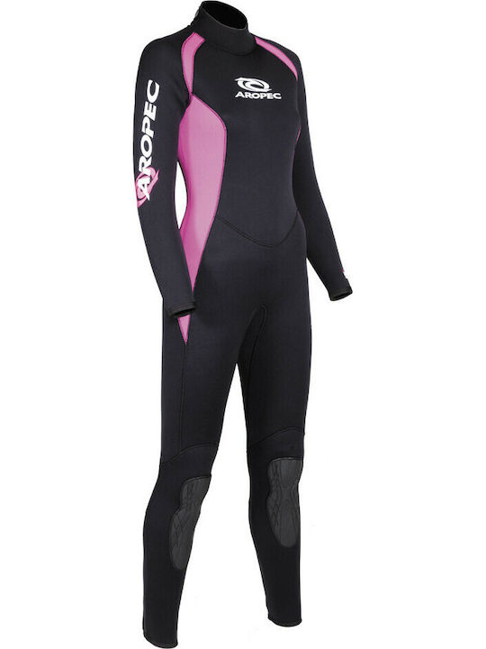 Aropec Elegance Ολόσωμη Στολή Κατάδυσης με Φερμουάρ Black/ Pink 5mm