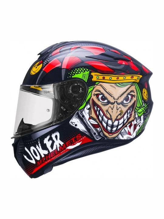 Joker　1506060 MT Targo Joker Negru lucios Cască Moto Față întreagă DOT / ECE