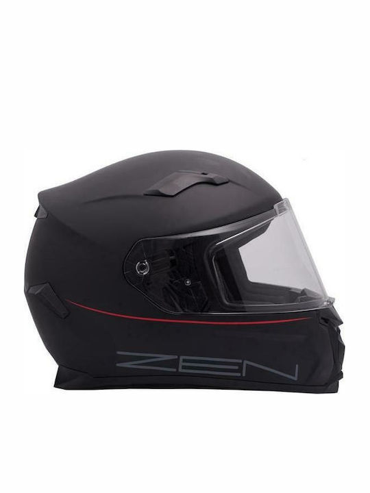 Zen ZN-820 Black/Red Checkmate Motorcycle Helmet Full Face ECE 22.05 1500gr