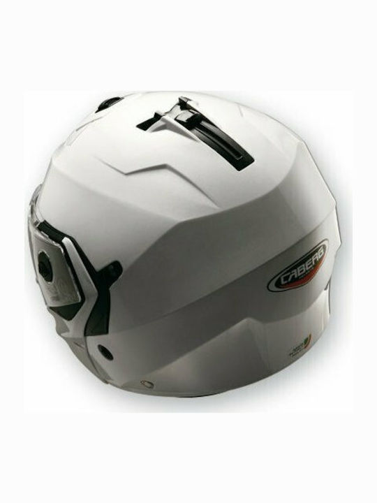 Caberg Duke Metal White Κράνος Μηχανής Flip-Up 1550gr με Pinlock και Sunvisor