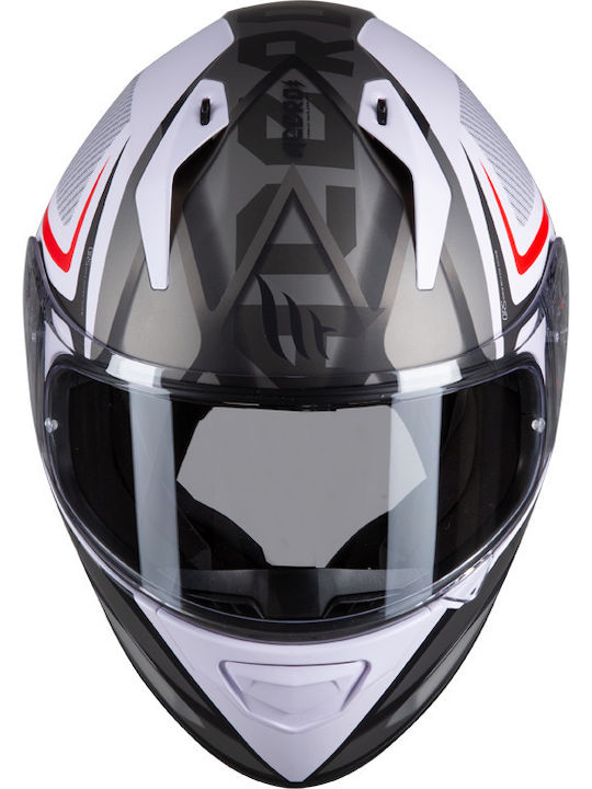 MT Stinger Acero Mat White/Grey Κράνος Μηχανής Full Face ECE 22.05 1450gr