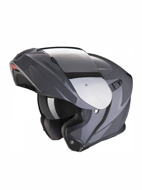 Scorpion EXO-920 Solid Flip-Up Helmet with Sun Visor ECE 22.05 Cement Gray 92-100-25