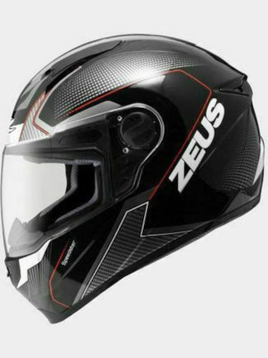 Zeus ZS-811 AL6 Black/Red Κράνος Μηχανής Full Face 1380gr