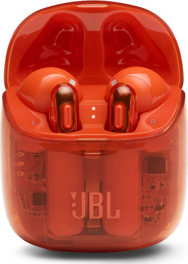 JBL Tune 225TWS Earbud Bluetooth Handsfree Ακουστικά με Θήκη Φόρτισης Ghost Orange
