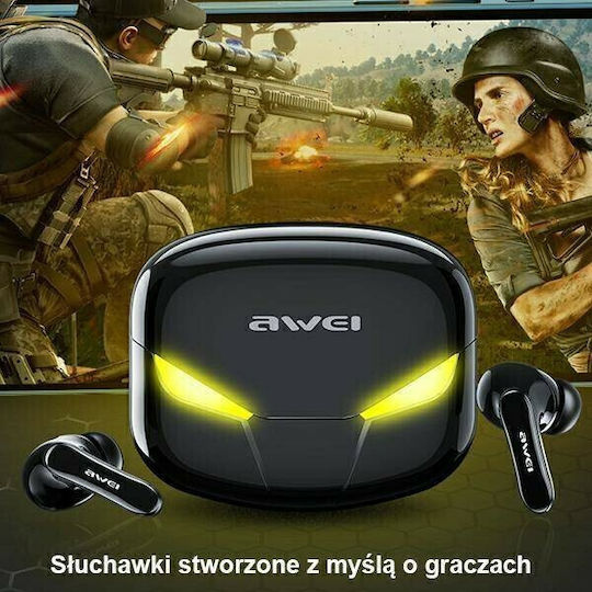 Awei T35 In-ear Bluetooth Handsfree Earphones with Sweat Resistance and Charging Case Black