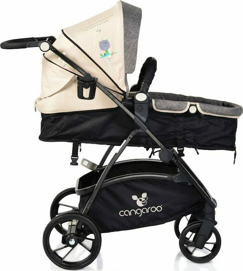 Cangaroo Stefanie 3 in 1 Ρυθμιζόμενο Καρότσι 3 σε 1 Kατάλληλο για Nεογέννητο Μπεζ 11kg