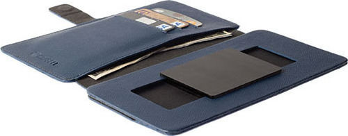 Krusell Universal Leather Malmo Flipwallet Slide 2XL (Μπλε)