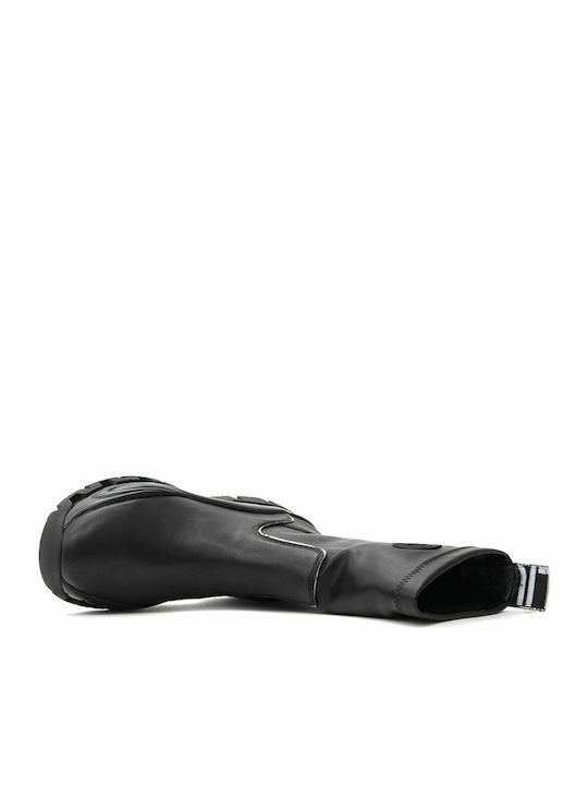 Wave 16 Leather Women's Ankle Boots Black