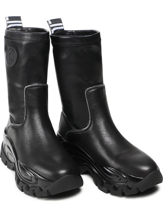 Wave 16 Leather Women's Ankle Boots Black