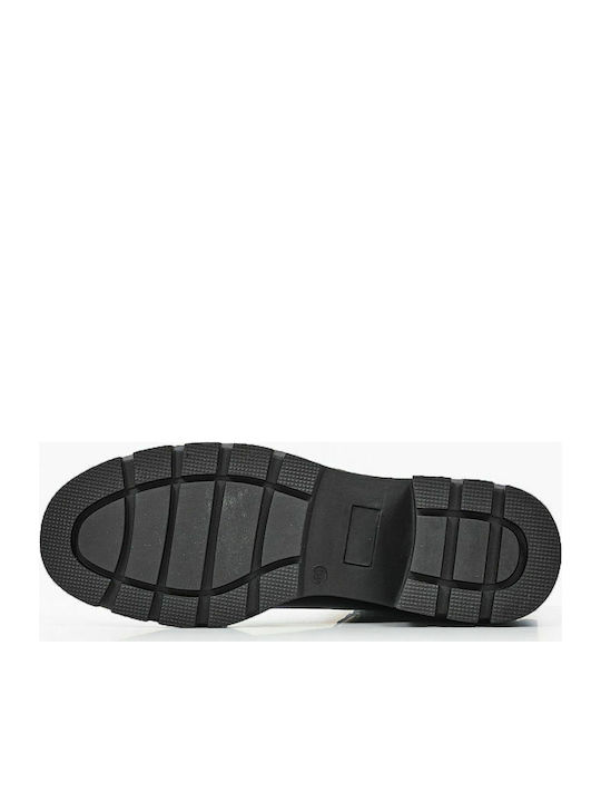Huitlock Damen Chelsea Stiefeletten mit mittlerem Absatz Schwarz
